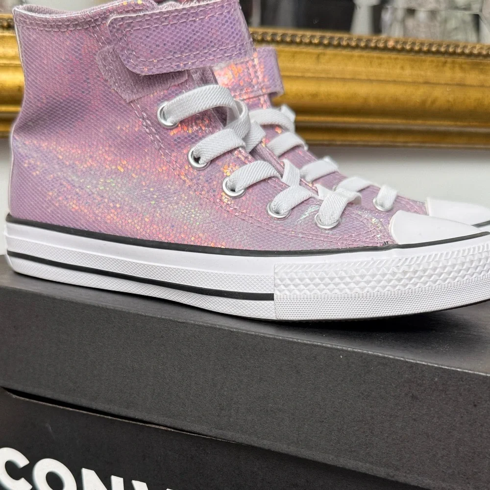 Converse Iridescent Lavender High-Top Sneakers
